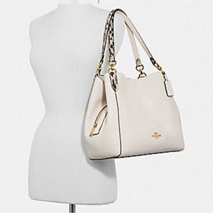 Coach Hallie Shoulder Bag In White-like new